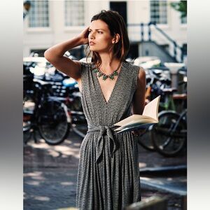 Anthropologie Dress Gray Petite Small